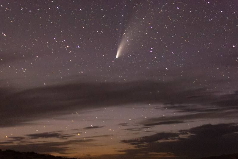 The comet – officially called comet 12P/Pons-Brooks – has the nickname devil comet beaus of the two "horns" made up of ice and gas.