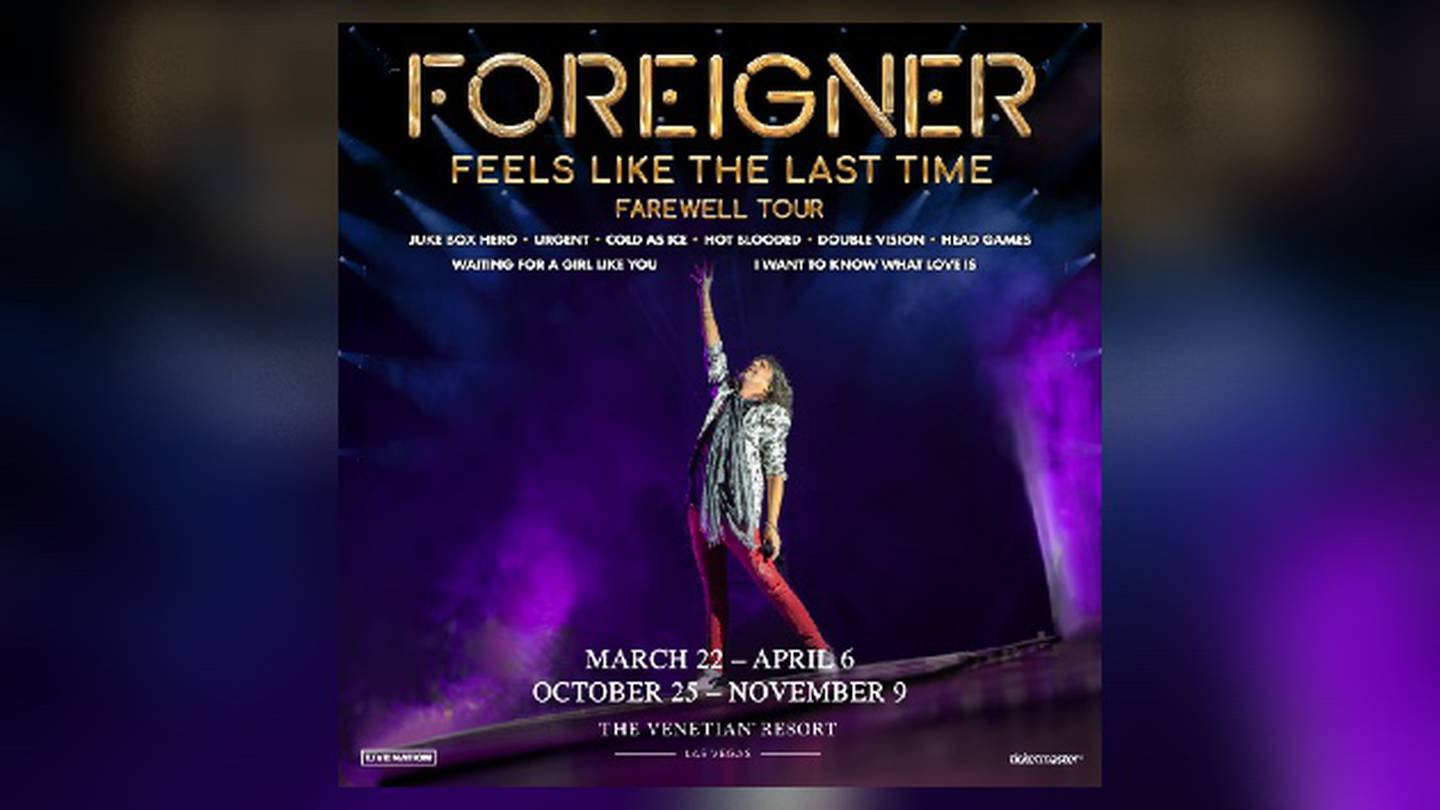 Foreigner reveals final Las Vegas dates with Feels Like The Last Time