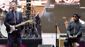Eric Clapton wraps Crossroads Guitar Festival with special appearance by Stevie Wonder
