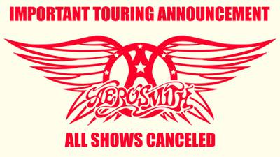 Aerosmith retires from touring and pulls the plug on their "Peace Out Farewell Tour" dates