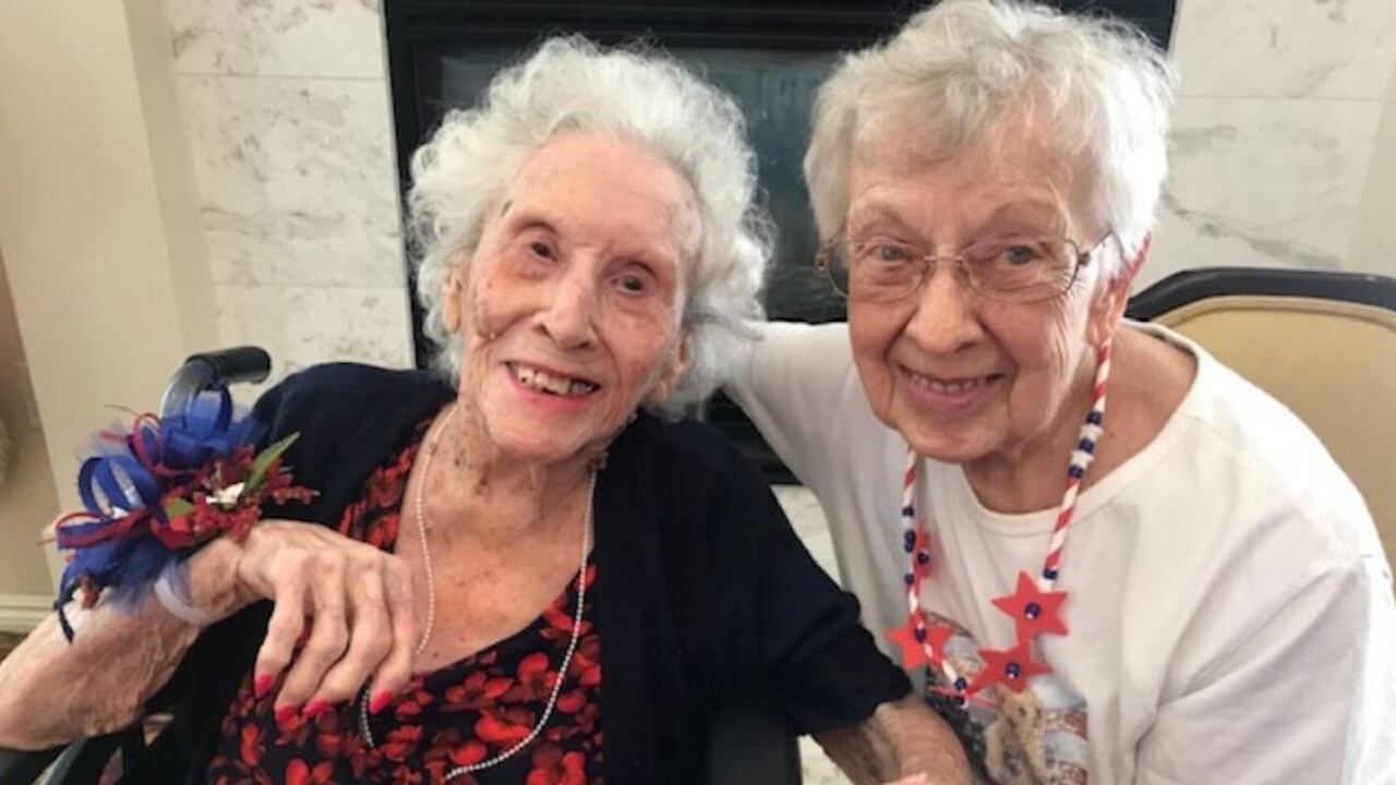 Bonita Gibson, left, was born on July 4, 1911 -- nine months before the Titanic sank.