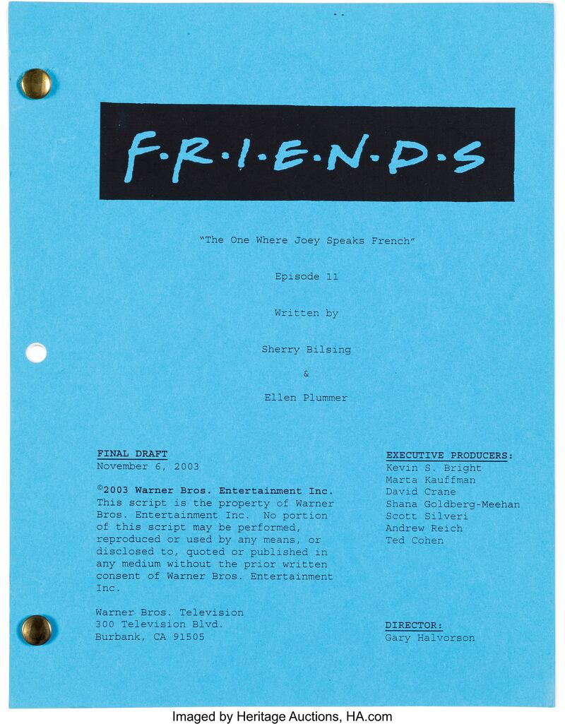 "Friends" scripts
