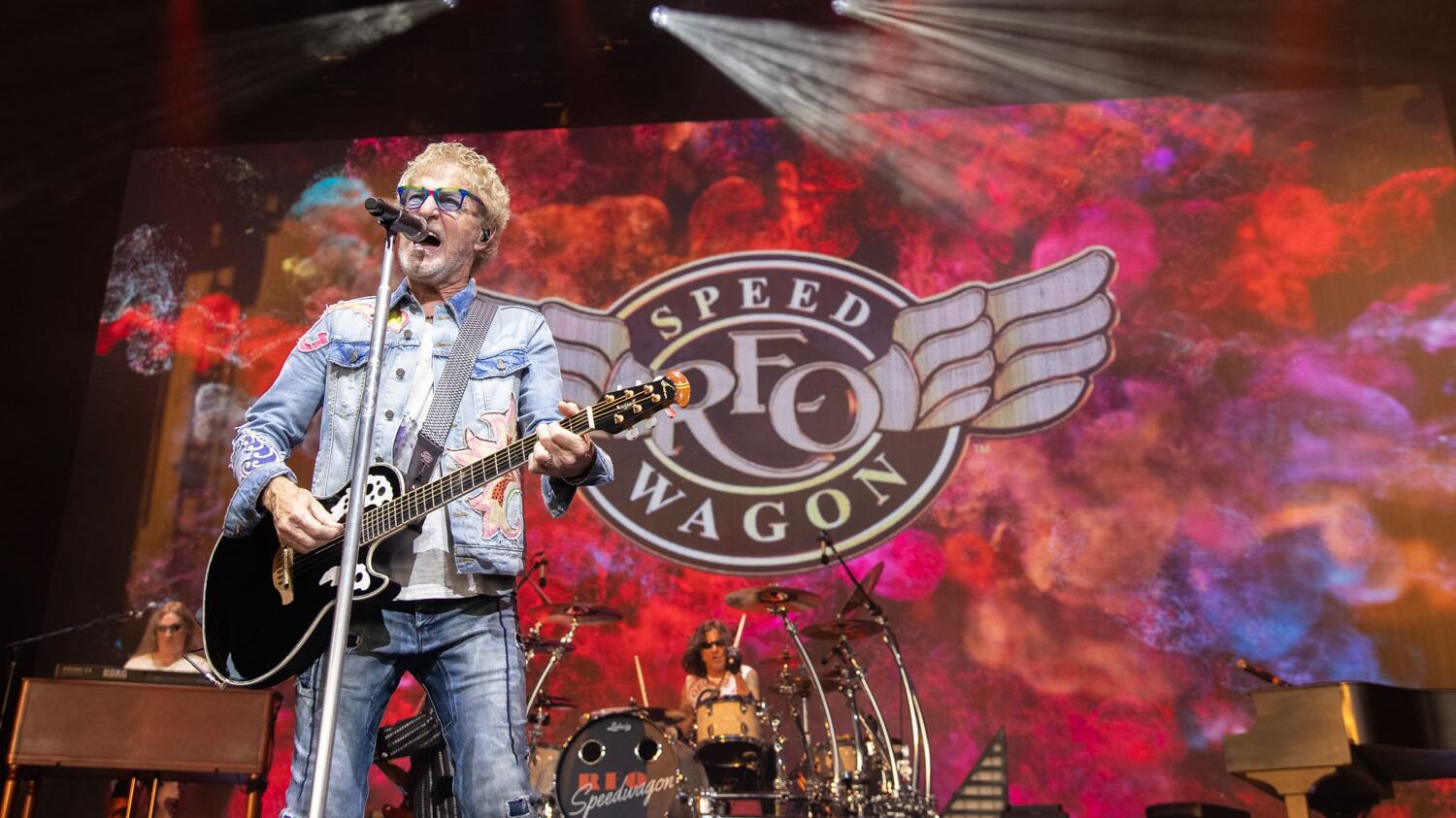 REO Speedwagon performs during the Summer Road Trip Tour at PNC Music Pavilion on Aug. 10, 2024.