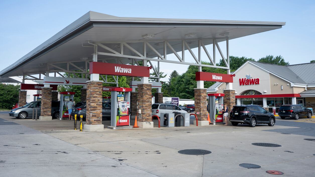 Wawa store with gas pumps outside